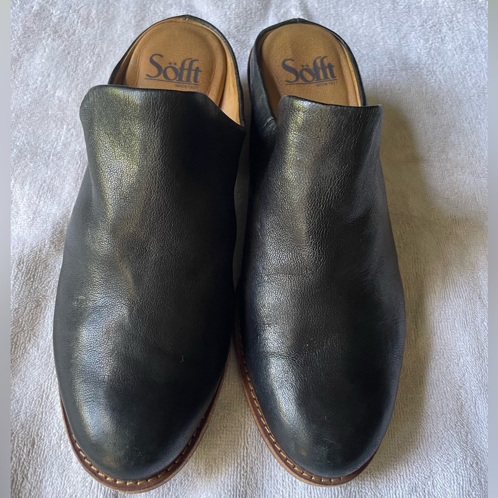 Women’s Sofft Ameera Black Leather Mules